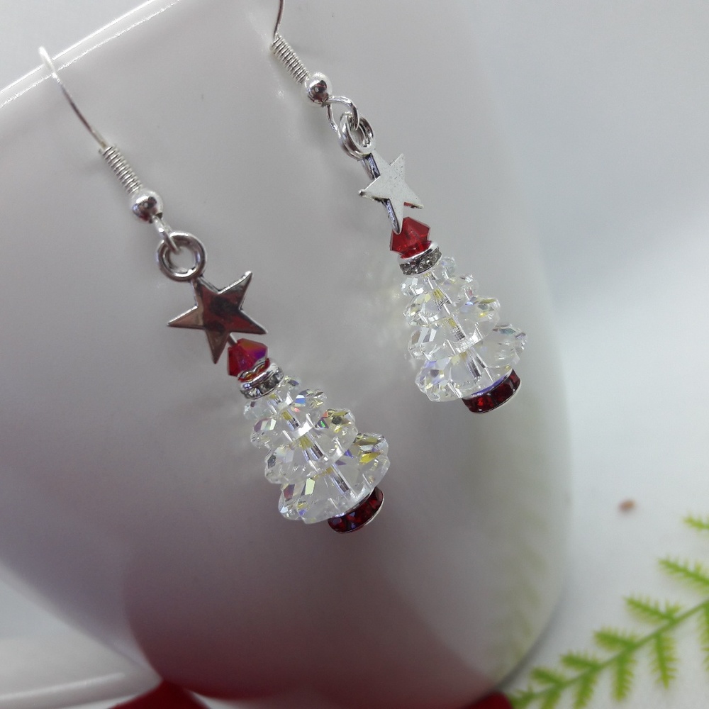 Swarovski Christmas Tree Earrings